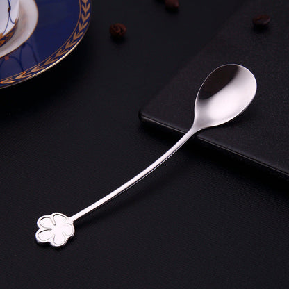 304 Stainless Steel Spoon Gold Plated Dessert Spoon Coffee Stir Spoon Stainless Steel Ice Bar Spoon