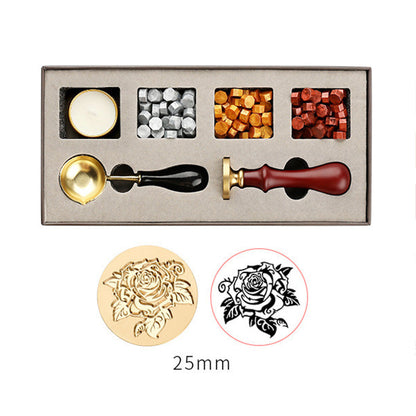 Ensemble complet de coffrets cadeaux avec tête de sceau en cire