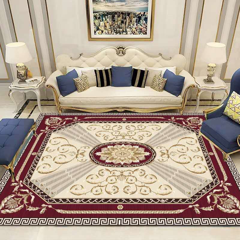 Tapis de canapé de table basse de salon de chambre à coucher de style européen