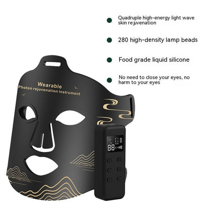 Nouvel appareil de beauté à photothérapie infrarouge Masque de beauté LED couleur pour le rajeunissement de la peau