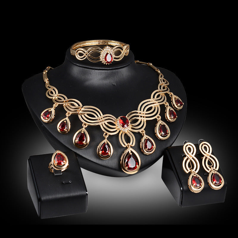 Set Jewelry Gems Necklace