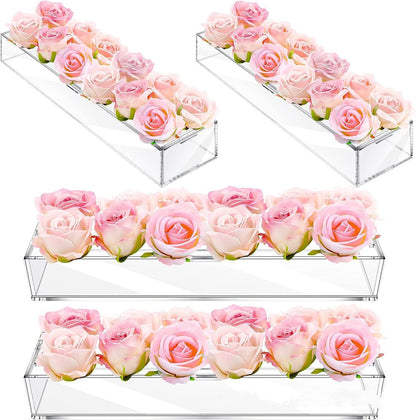 Flower Acrylic Box Wedding Table Decoration