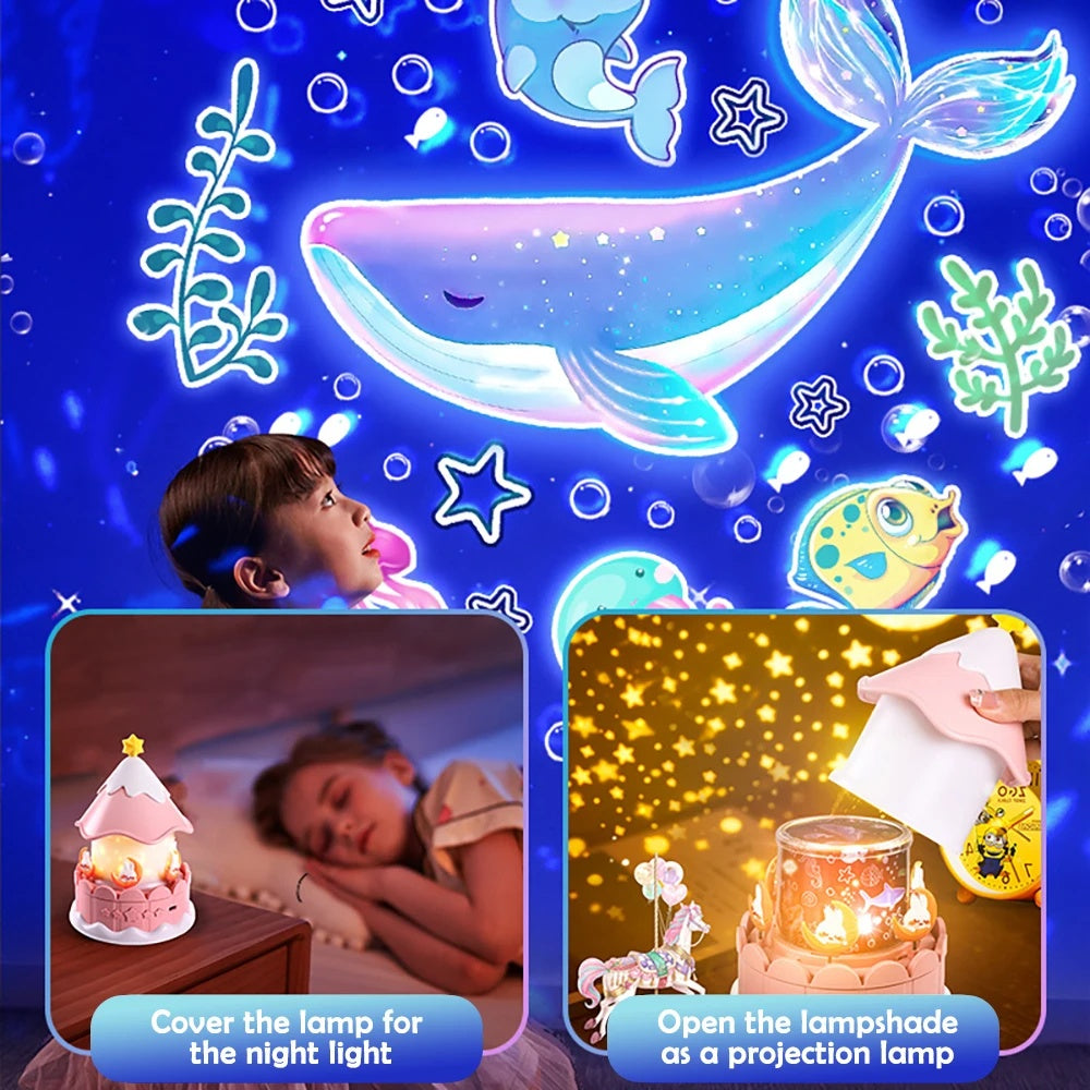 Starry Sky Atmosphere Music Box – LED Night Light & Melody