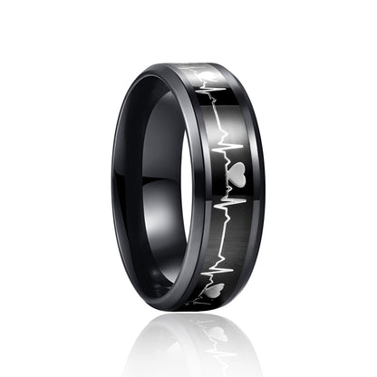 Heartbeat Metal Sheet Glue Drop Ring