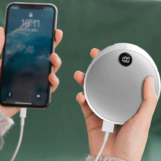 Calentador de manos eléctrico LED recargable por USB, práctico calentador de bolsillo mini de larga duración para el hogar
