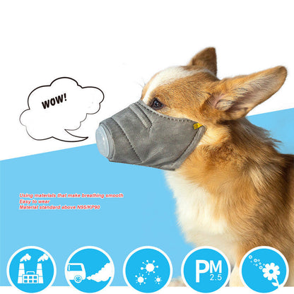 Masques anti-buée anti-brume pour chiens, masque anti-poussière anti-pollution, muselière douce en coton pour chien, masque buccal pour animaux de compagnie, filtre respiratoire PM2.5, produits pour animaux de compagnie