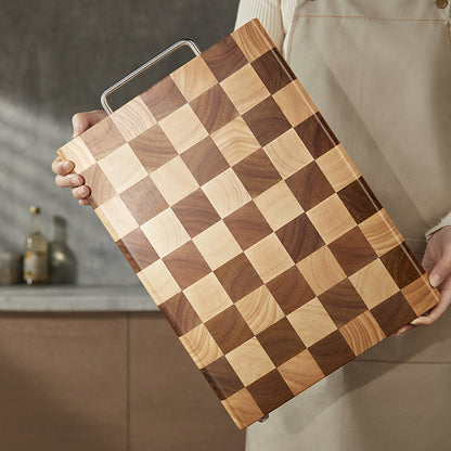 Checkerboard Acacia Wood Cutting Board – Premium Kitchen Essential