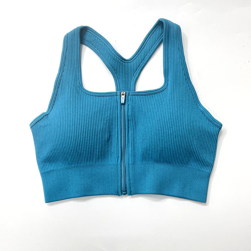 Sujetador deportivo para mujer con cremallera, productos nuevos de otoño e invierno