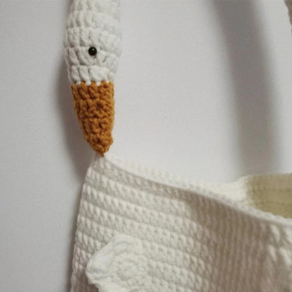 Knitted Goose Woven Bag With Wool Hook Handmade Diy Material