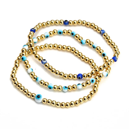 Women's Evil Eye Beads Bracelet Set – Colorful Boho Stackable Bracelets for Protection & Style