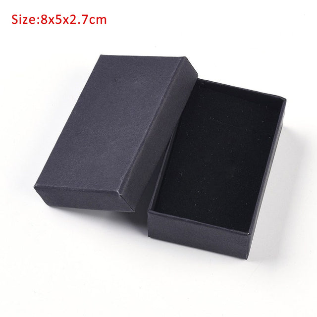 Caja de regalo de cartón rectangular para joyería