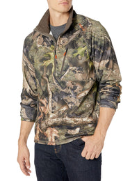 Nomad Men’s Utility 1/2 Zip Hunting Jacket – Wind-Resistant Mossy Oak Droptine Camo Pullover (Medium)