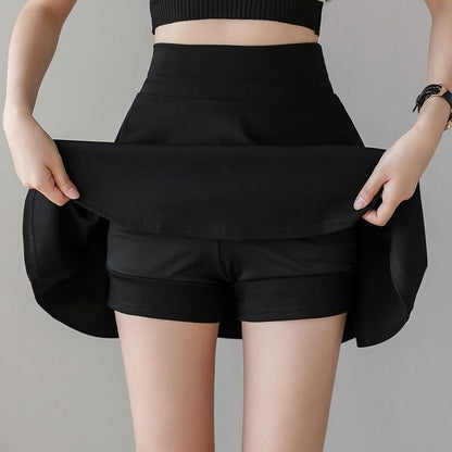 Women's Slim Pleated Tutu Skirt Big Swing Umbrella Skirt