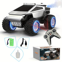 RC Monster Truck 4WD Remote Control Car Off-Road Toy with LED Lights for Kids 6+