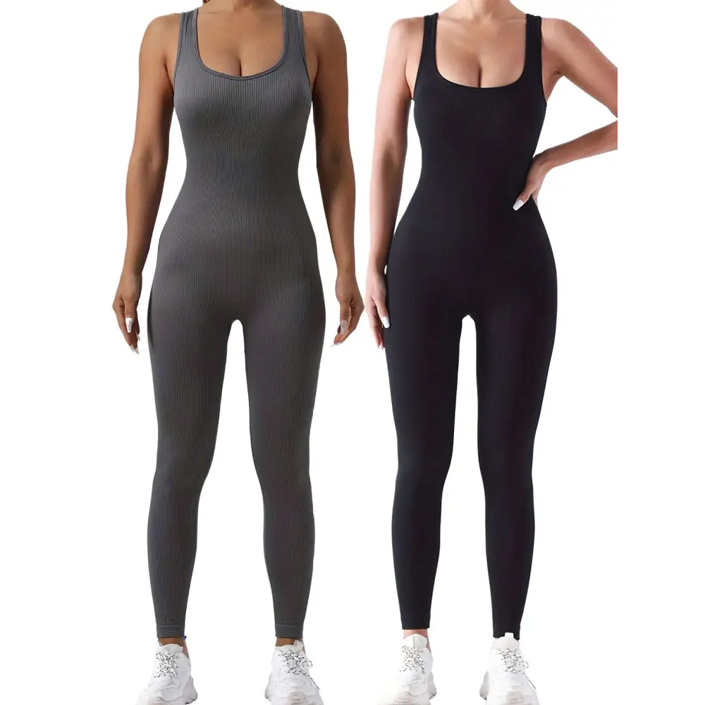2-Pack Ribbed Seamless Jumpsuits – Women's Sport & Casual Wear