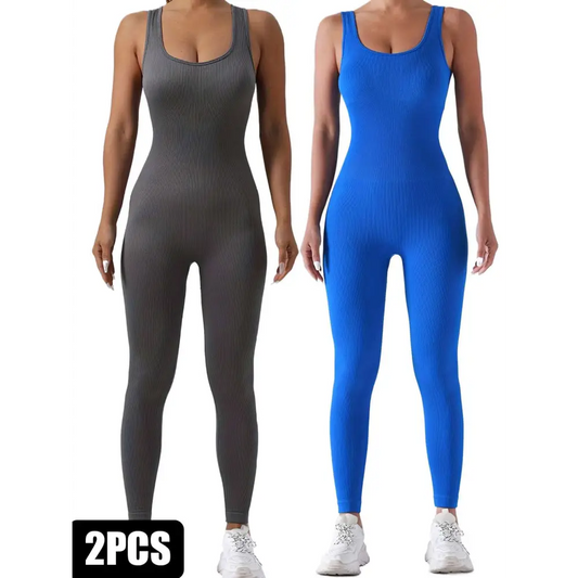 2-Pack Ribbed Seamless Jumpsuits – Women's Sport & Casual Wear