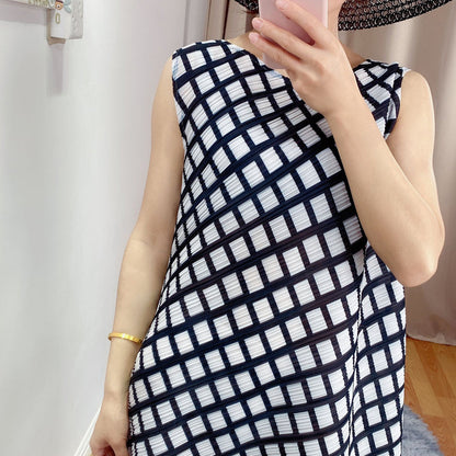 Vestido de talla grande con falda suelta e irregular