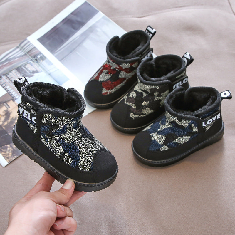 Zapatos infantiles de camuflaje con suela blanda