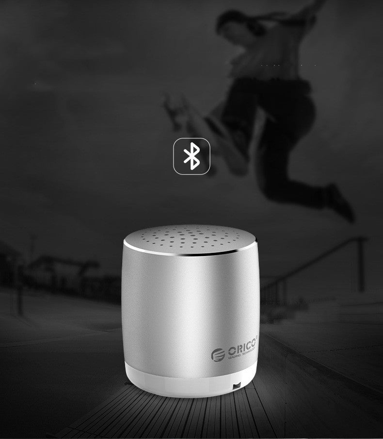 Haut-parleur Bluetooth compact en acier, basses puissantes, mini pour téléphone portable