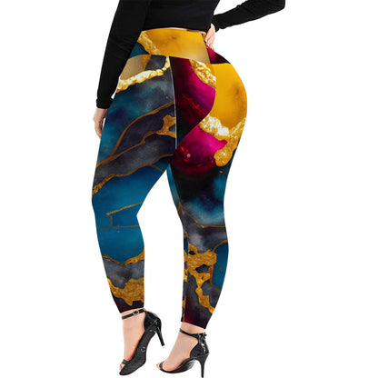 Legging taille haute femme (grande taille) (ModèleL45)