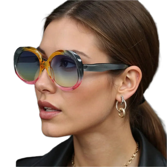 2025 New Retro Oval Sunglasses UV protection