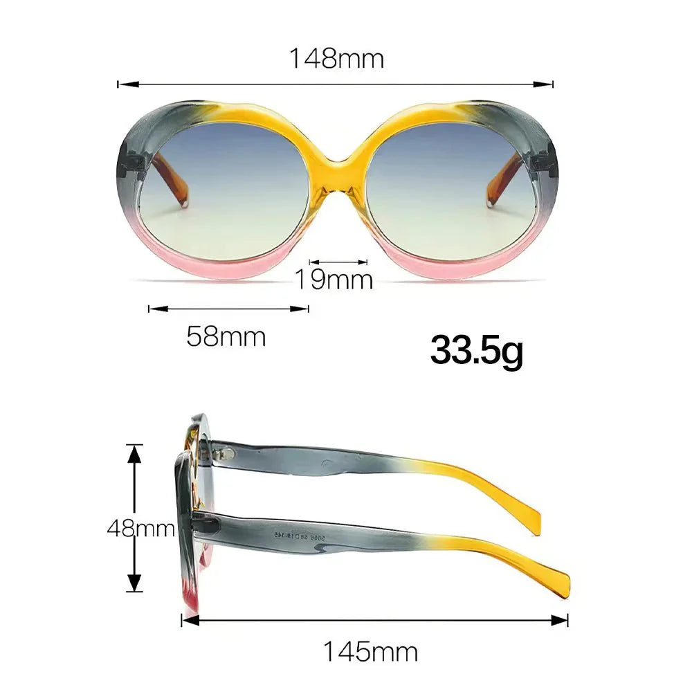 2025 New Retro Oval Sunglasses UV protection