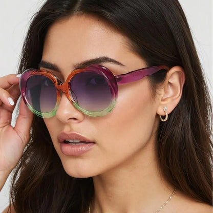 2025 New Retro Oval Sunglasses UV protection
