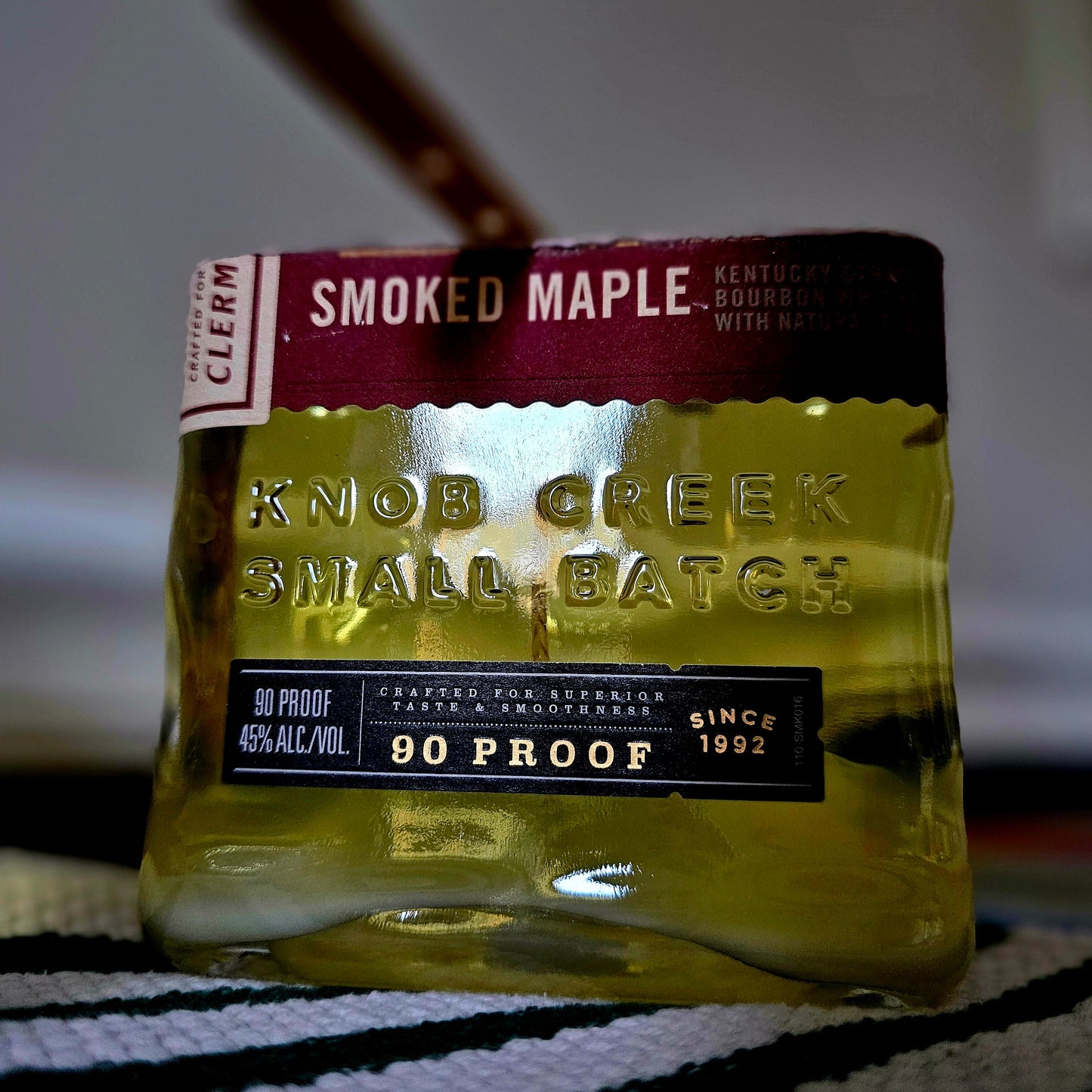 Reclaimed Bourbon Bottle Candle