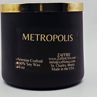 Metropolis | 16oz Soy Wax Candle - Fragrance by ZAFFIRI