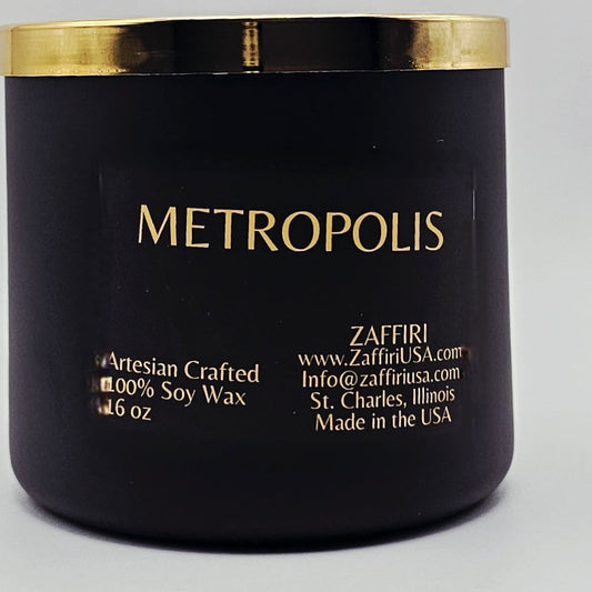 Metropolis | 16oz Soy Wax Candle - Fragrance by ZAFFIRI