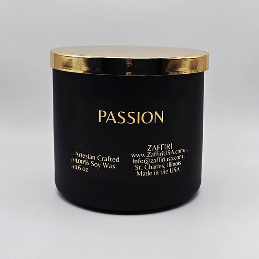 PASSION | Bougie en cire de soja 47 cl - Parfum ZAFFIRI