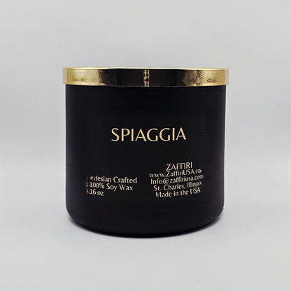 SPIAGGIA | 16oz Soy Wax Candle - Fragrance by ZAFFIRI