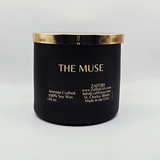 LA MUSE | Bougie en cire de soja 473ml - Parfum par ZAFFIRI