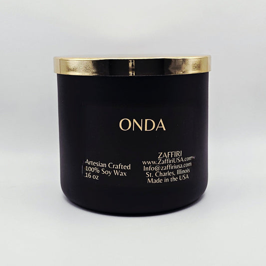 Onda | Bougie en cire de soja de 450 g - Parfum par ZAFFIRI