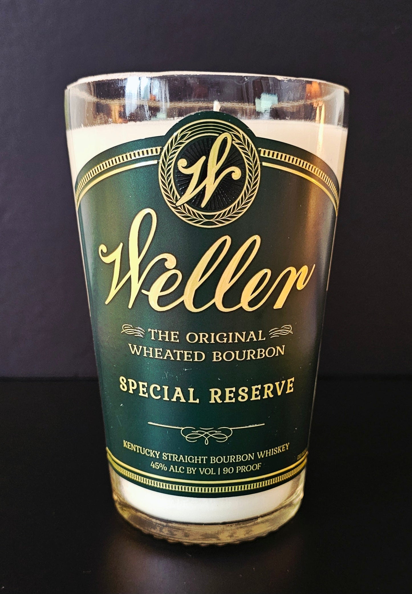Reclaimed Bourbon Bottle Candle