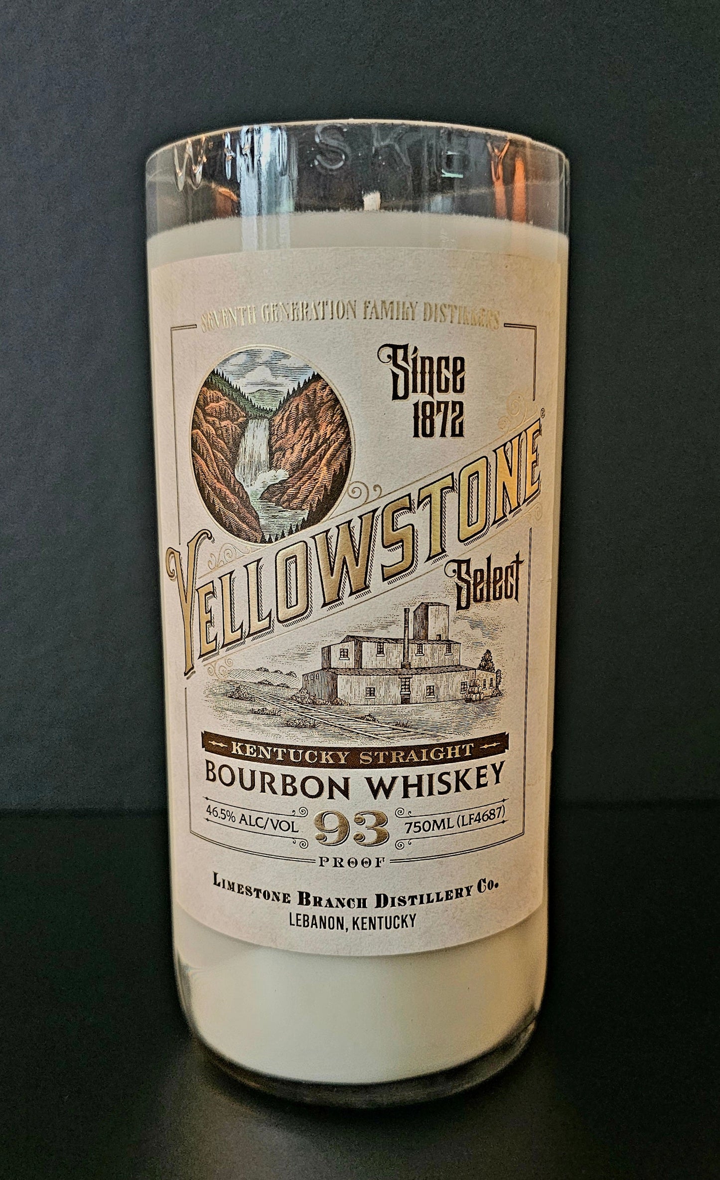 Reclaimed Bourbon Bottle Candle