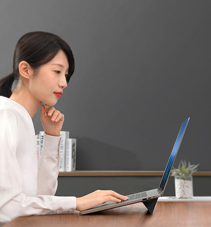 Portable notebook stand with 16 ° viscose