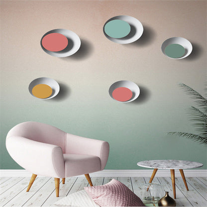 Lámpara de pared redonda de macaron colorido eclipse
