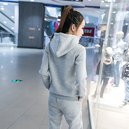 Korean Plus Size Plus Cashmere Casual Sportswear Suit