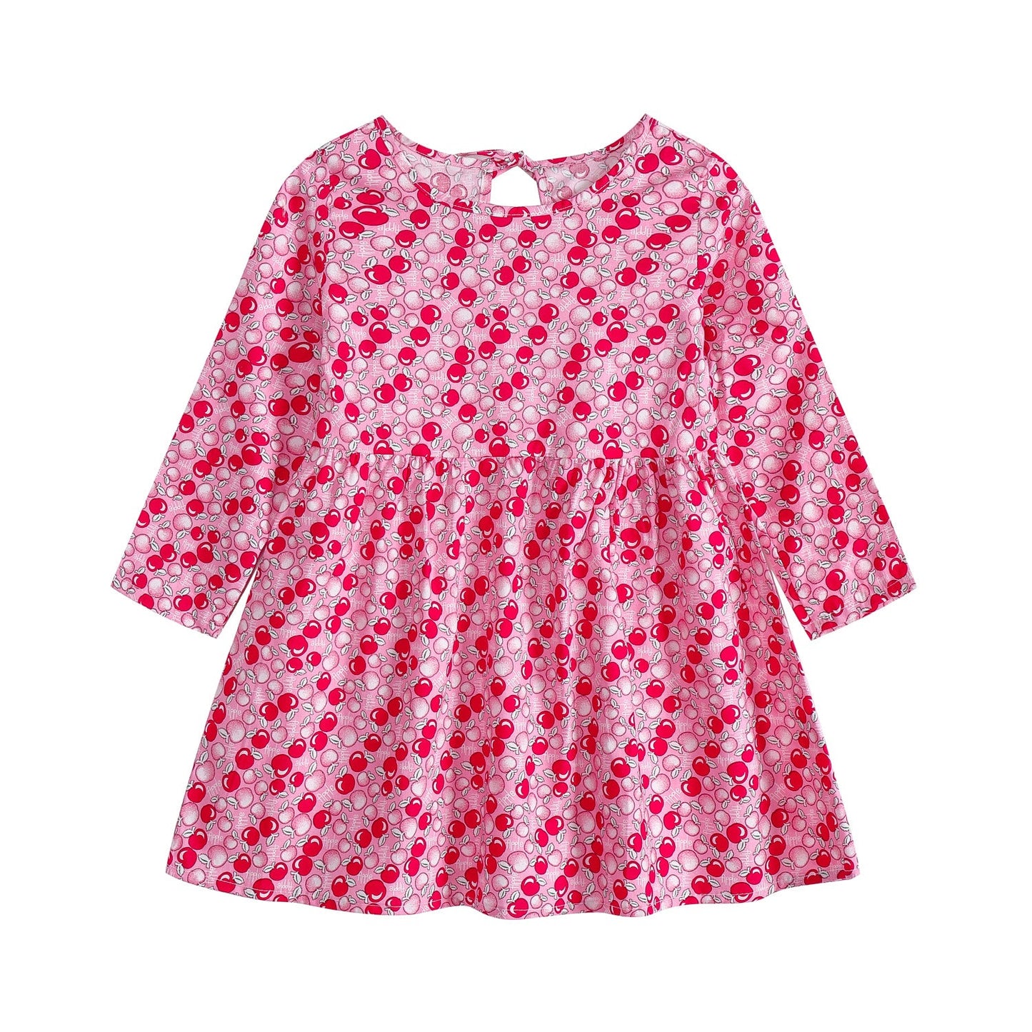 Robe en coton à manches longues à motif floral pour enfants