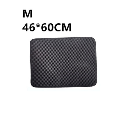 Tapis de litière double couche pour chats, tapis de litière pour animaux de compagnie, tapis de litière pour chats, accessoire de propreté pour maisons de chats