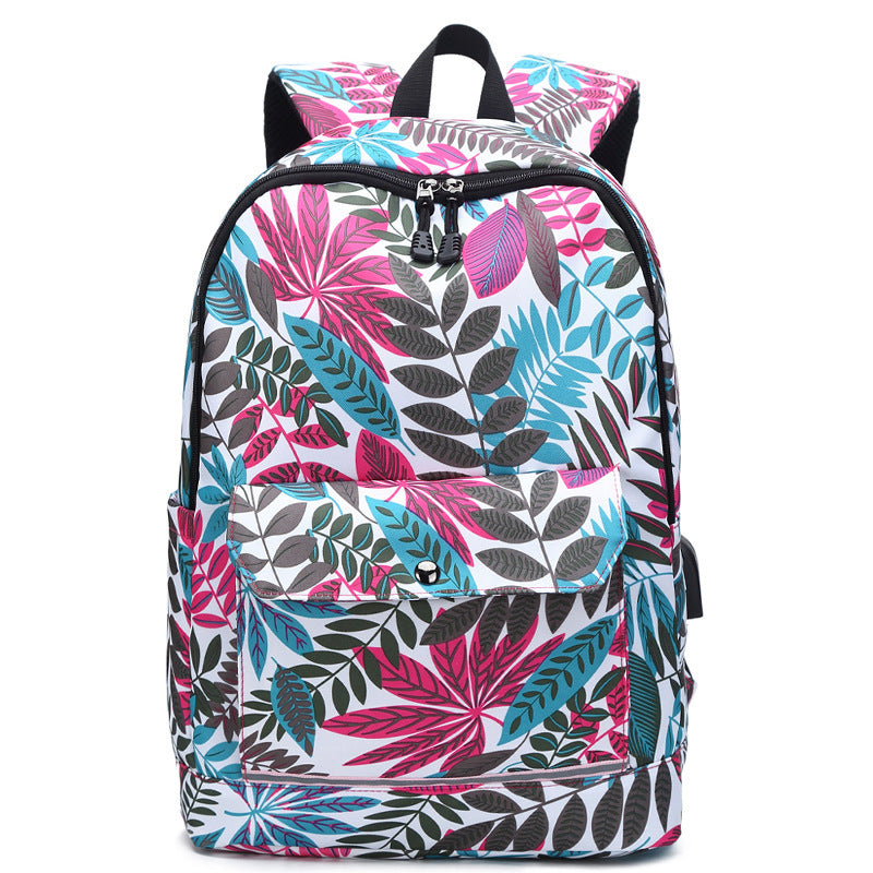 Sac à dos femme Sac à dos ordinateur Sac d'école rechargeable