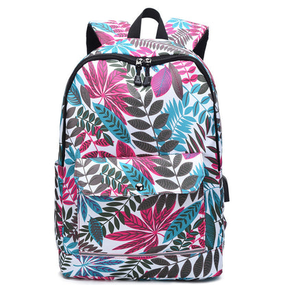 Sac à dos femme Sac à dos ordinateur Sac d'école rechargeable