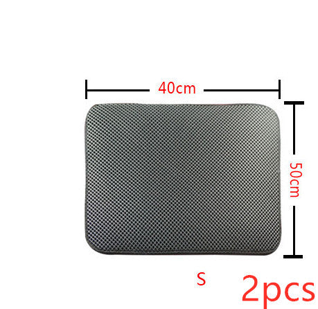Tapis de litière double couche pour chats, tapis de litière pour animaux de compagnie, tapis de litière pour chats, accessoire de propreté pour maisons de chats