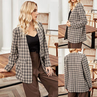 Blazer à carreaux automne-hiver