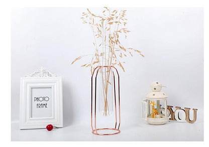 Geometric Rose Gold Vase