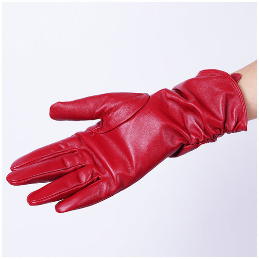 Guantes de piel de invierno para mujer Nuevos guantes de mujer para exteriores