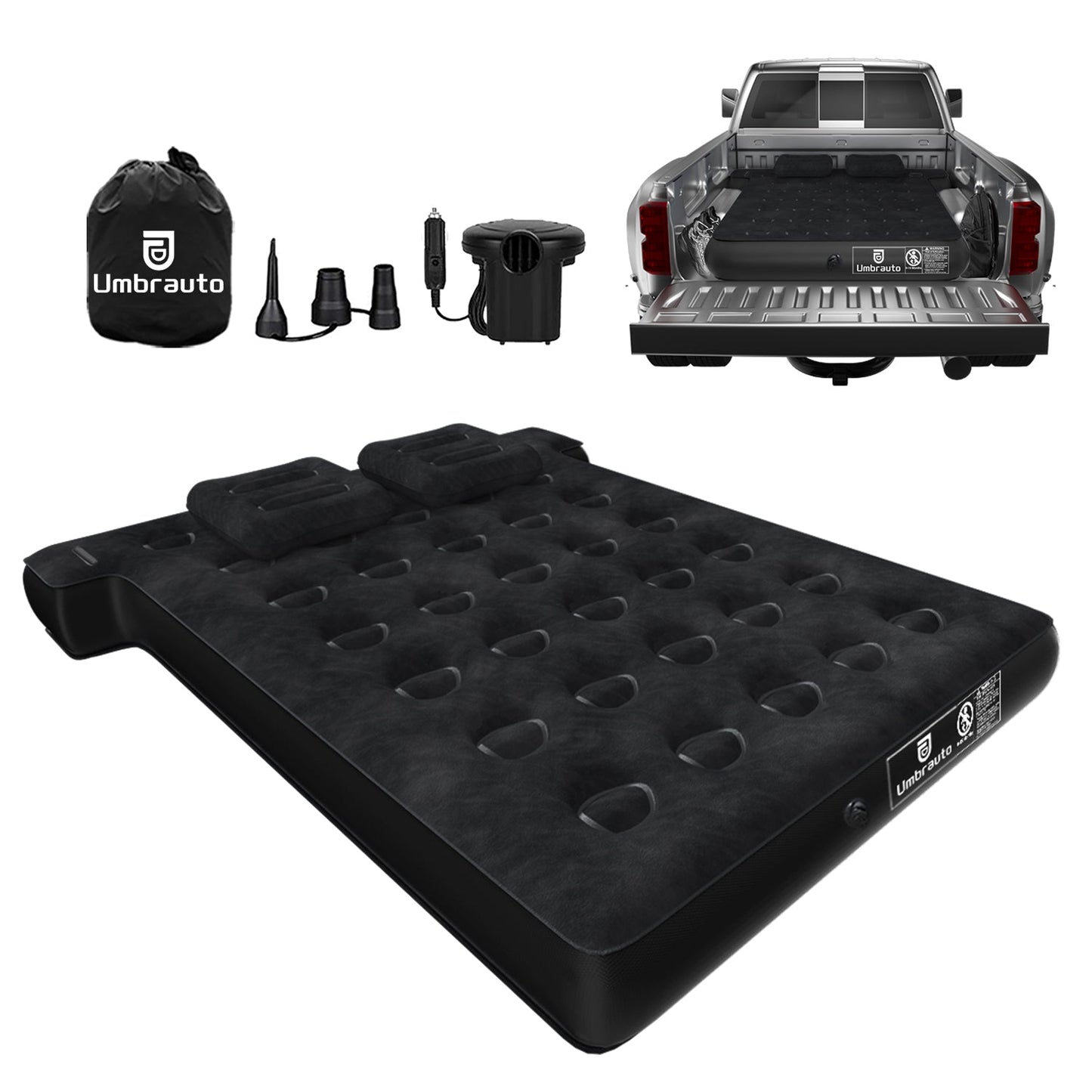 Matelas pneumatique pour plateau de camion Umbrauto en forme de T, gonflable, pour camionnette courte de 5,5 à 5,8 pieds, pour le camping