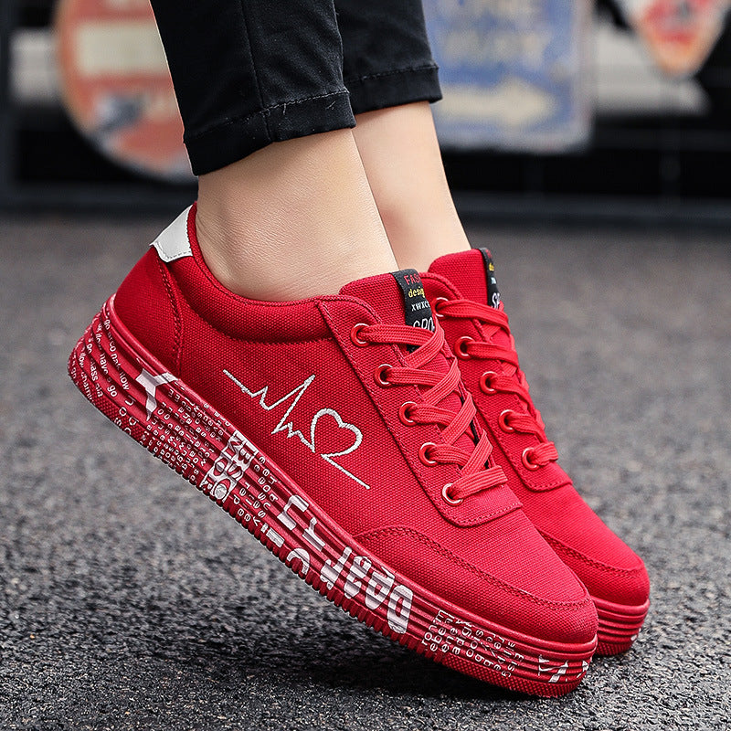 Love Print Canvas Shoes Decor