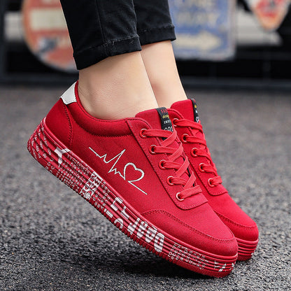 Love Print Canvas Shoes Decor